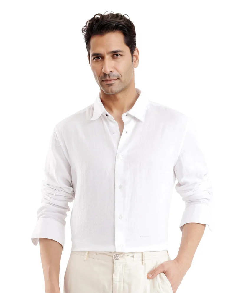 Rare Rabbit Men's Double Layer Cotton Shirt