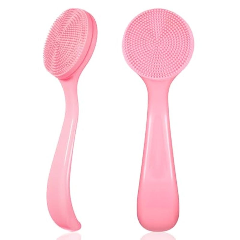 Bruislard 2 Pack Silicone Manual Cleansing Brush Skin Friendly Face Cleaner Brush Exfoliator Cleanser Soft Brushes Waterproof Face Scrubber Exfoliating Brushes for Blackheads Makeup Removal - Image 1