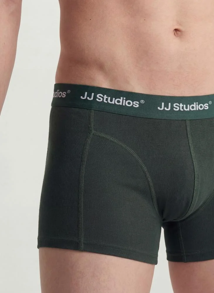 JACK & JONES  3 Pack Logo Band Trunks for Men | Best Price UAE