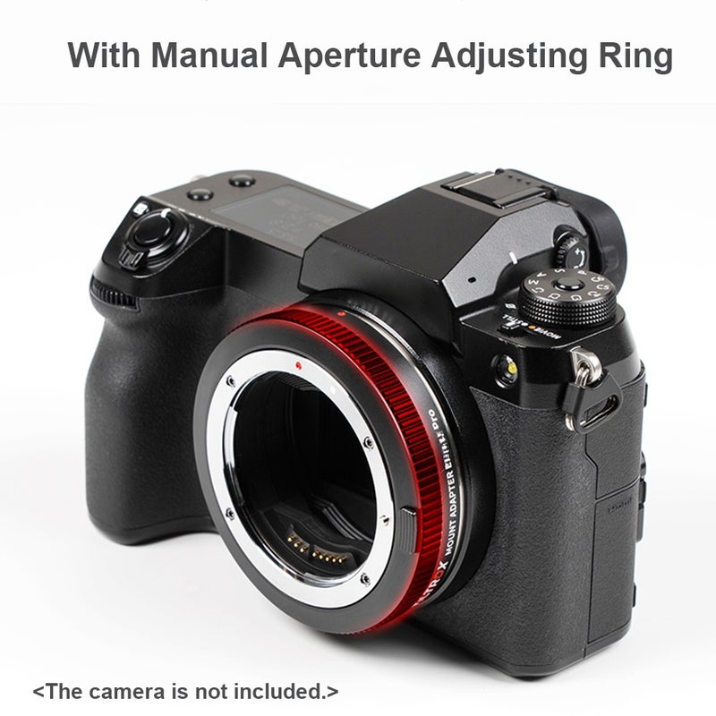 Lens Mount Adapter: Black Metal Body With Brass Bayonet - Auto Focus & Anti-Shake Support Lens Adapter for Canon EF/EF-S Lenses to Fuji GFX Medium Format Cameras - Image 5