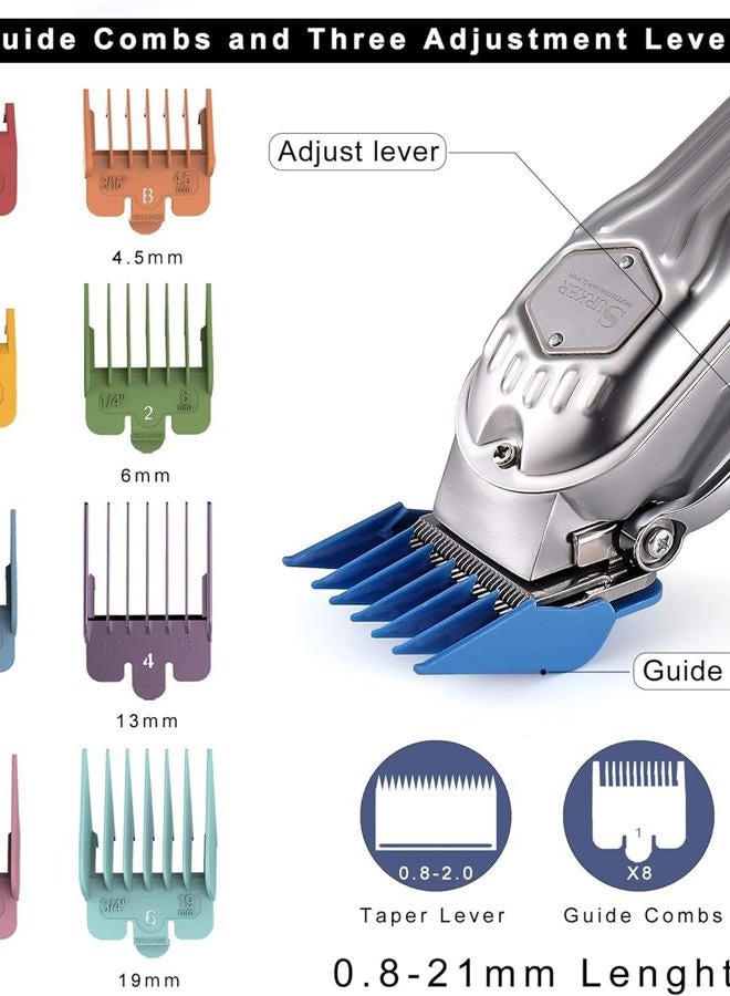 SURKER Mens Hair Clippers Cord Cordless Hair Trimmer Professional Haircut Kit for Men Rechargeable LED Display - Image 3