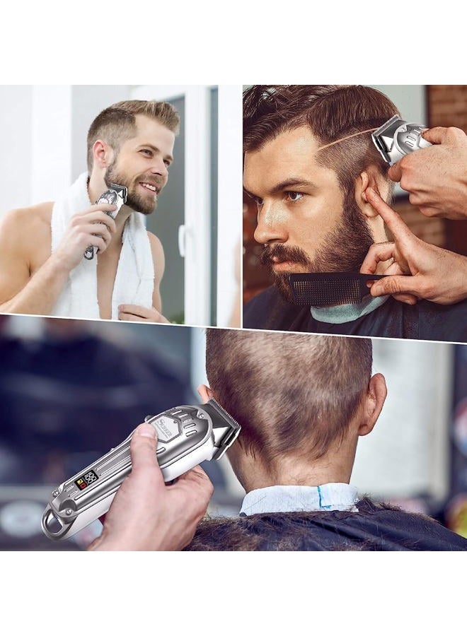SURKER Mens Hair Clippers Cord Cordless Hair Trimmer Professional Haircut Kit for Men Rechargeable LED Display - Image 2