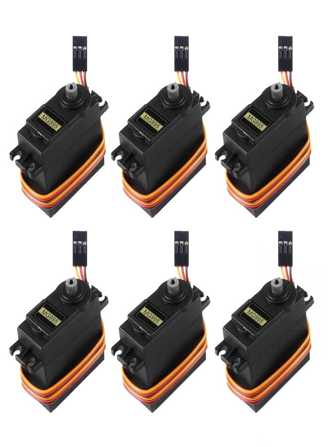 AEDIKO 6pcs Servo Motor Control 180 Angle Metal Gear Servo Digital High Speed Torque Servo Motor (MG995) - Image 1