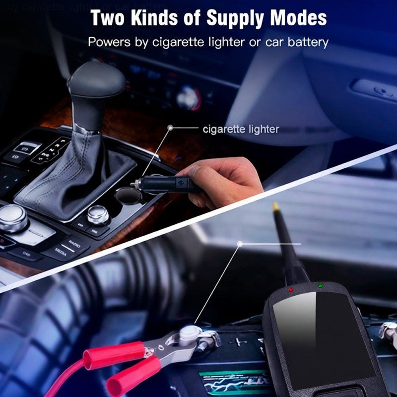 Electrical Circuit Tester 12V/24V Black: Large TFT Color Screen - 7 Languages Support Handheld Portable Electrical Circuit Tester for Car Truck Motorbike Auto Repair Shops Home Maintenance - Image 5