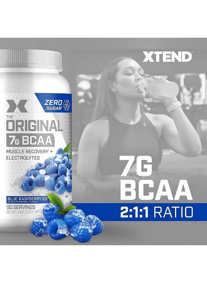 XTEND Original BCAA Powder Zero Sugar With Electrolytes for Hydration & Muscle Repair, Post-Workout Supplement, Blue Raspberry Ice Flavor - 90 Servings - Image 5
