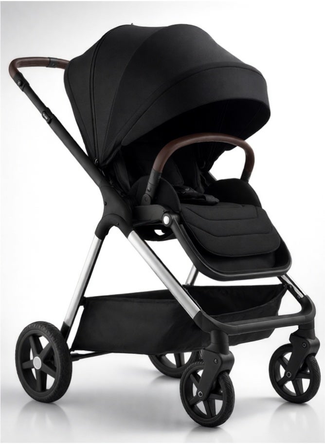 Ominii Premium Baby Stroller with Reversible Seat, Adjustable Handlebar, Thick Padded Cushion, and Bonus Extra Sun Canopy - Image 1