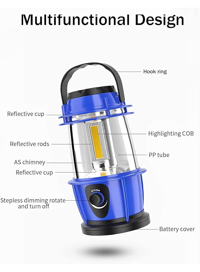 KASTWAVE 2 PCS LED Camping Lamp Outdoor LED Camping Lamp Battery Powered 300 Lumen Emergency Lighting Portable Outdoor Lighting Outdoor Lighting Camping Accessories[Energy Class A+++] - Image 3