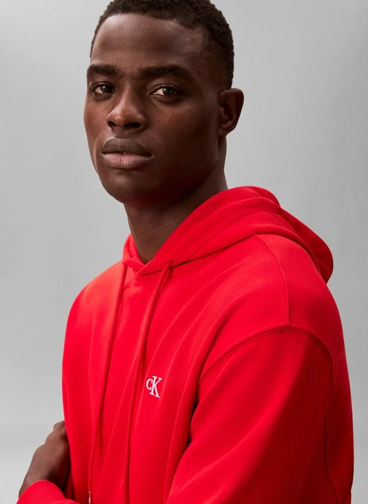 Calvin Klein Jeans  Cotton Terry Monogram Hoodie for Men | Best Price UAE