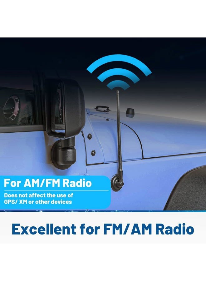 Anina 13 Inch Antenna Mast for Nissan Frontier(1998-2021) Titan(2004-2022) Aerial Antenna for FM/AM Radio Signal Reception Car Wash Proof - Durable Flexible Rubber - Image 3