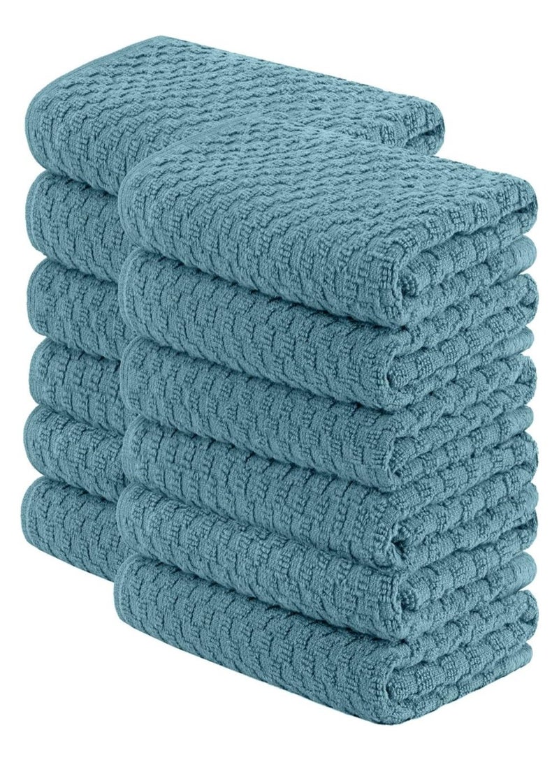 سيجنولا طقم مناشف سيجنولا متعددة الأغراض 3 قطع 40 × 60 سم أزرق سماوي وافل، 100% قطن. - Image 1