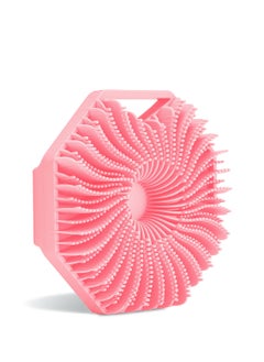 SYOSI Antimicrobial Silicone Body Scrubber for Sensitive Skin Eco-Friendly Lathers Well and Charcoal-Infused for a Deep Clean Get Softer Healthier Skin (Pink)  - Image 1