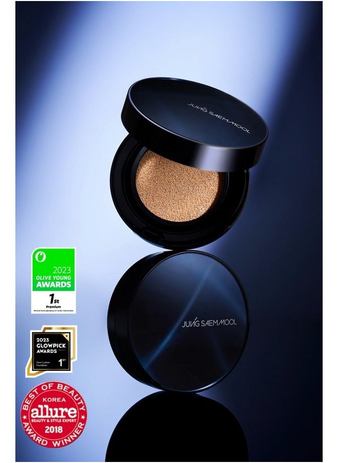 JUNG SAEM MOOL - [JUNGSAEMMOOL OFFICIAL] Essential Skin Nuder Cushion Navy Edition (N Light) | Refill Included | Cushion Foundation | Korean Makeup | Makeup Artist Brand | Cream Foundation - Image 1