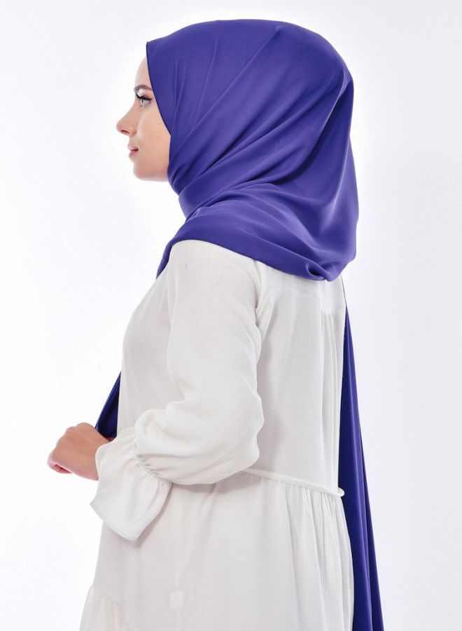 Dar From Fatah Long Scarf Crepe Solid For Women (Light Blue Color)  - Image 2