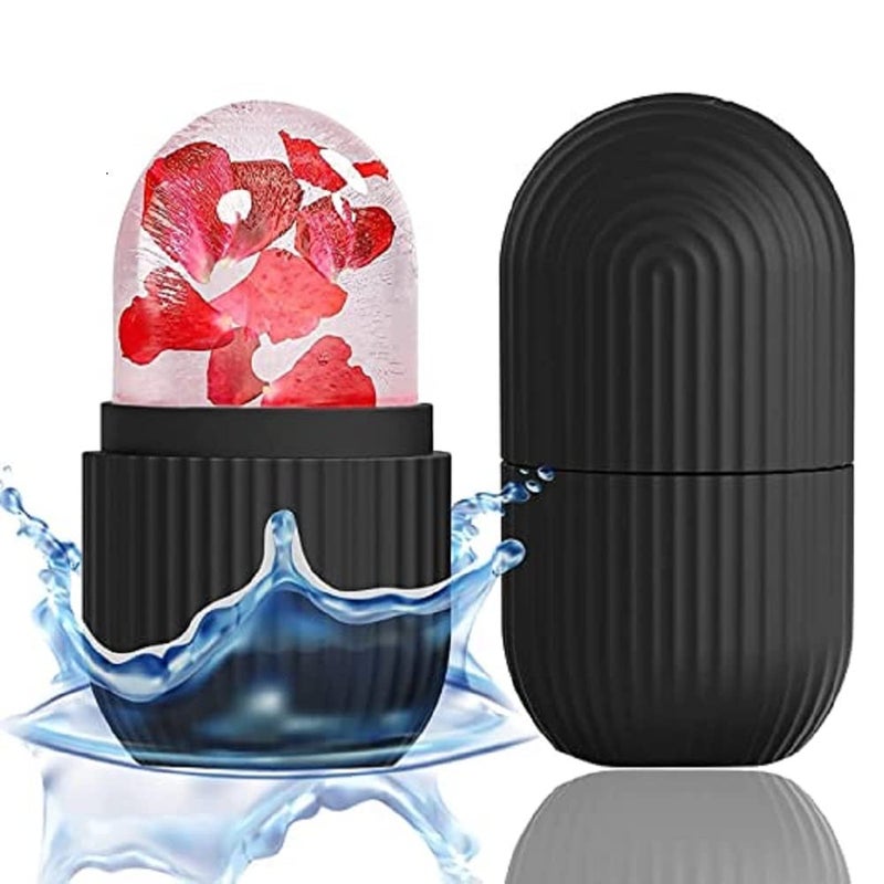 DAIDSUKE Pack Of 2 Ice Roller Face Eye and Dark Circle Remover For Girl Boy Glowing Skin Facial Massage Roller Care Silicone Ice Stick Face Ice Mould Unbreakable Reusable Tool Multi color - Image 5