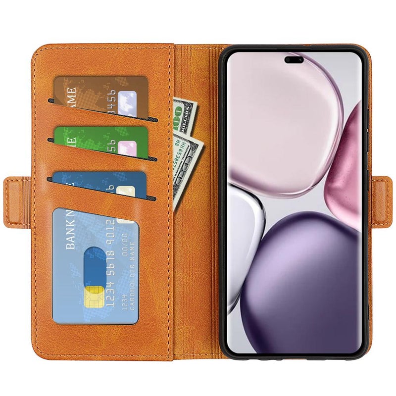 HuHa Protective Cover For Honor X9c Dual-side Magnetic Buckle Horizontal Flip Leather Phone Case(Yellow) - Image 4