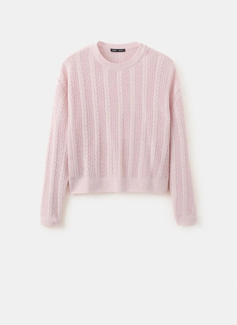 MANGO Openwork knit sweater