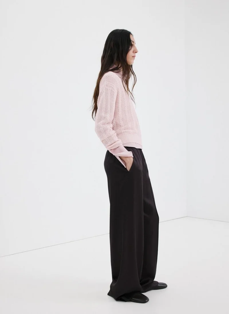 MANGO Openwork knit sweater