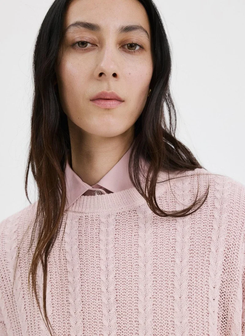 MANGO Openwork knit sweater