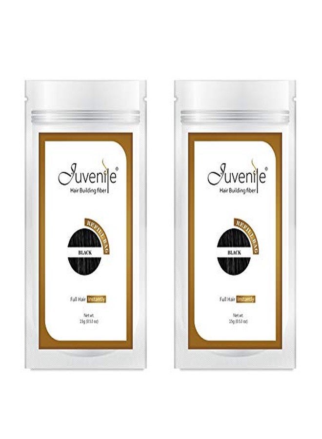 جوفينايل عبوة إعادة تعبئة ألياف الشعر السوداء 30 جم - Image 1