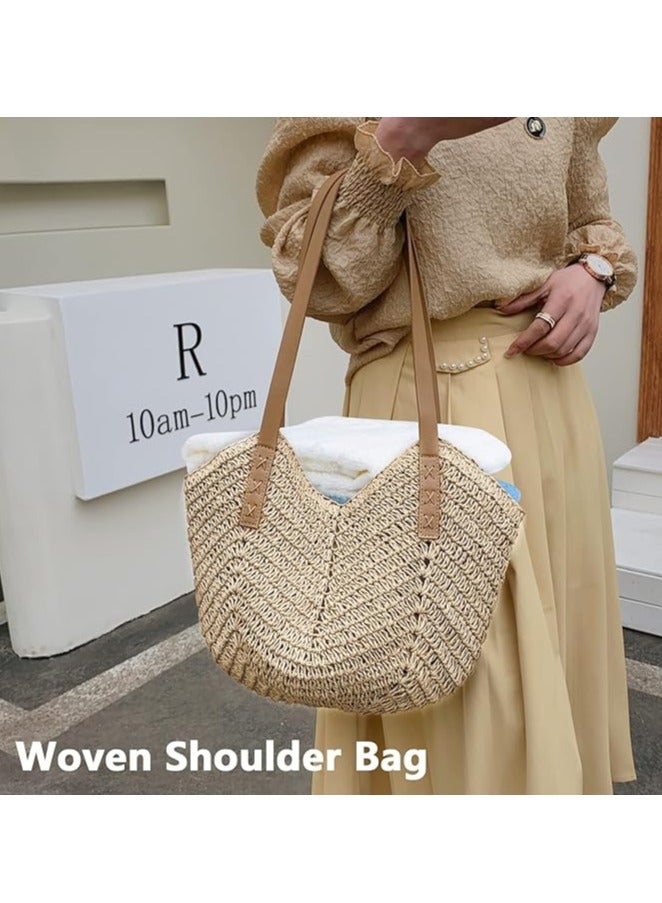 Instagram's new hollow woven bag, fashionable single shoulder grass woven bag, paper rope casual women's bag, beach bag  - Image 3