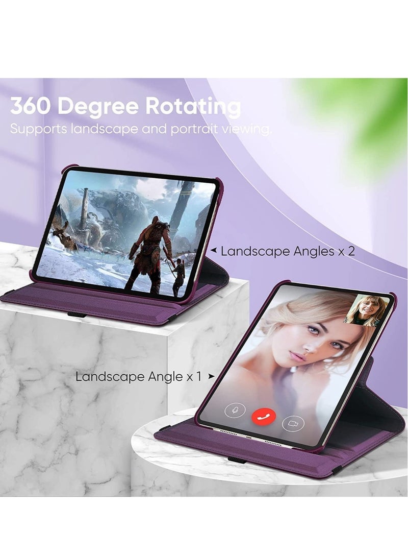 "360-Degree Rotating Case for iPad Mini 6 (8.3 Inch, 2021) - Protective Back Cover with Auto Wake/Sleep Feature (Purple)" - Image 2