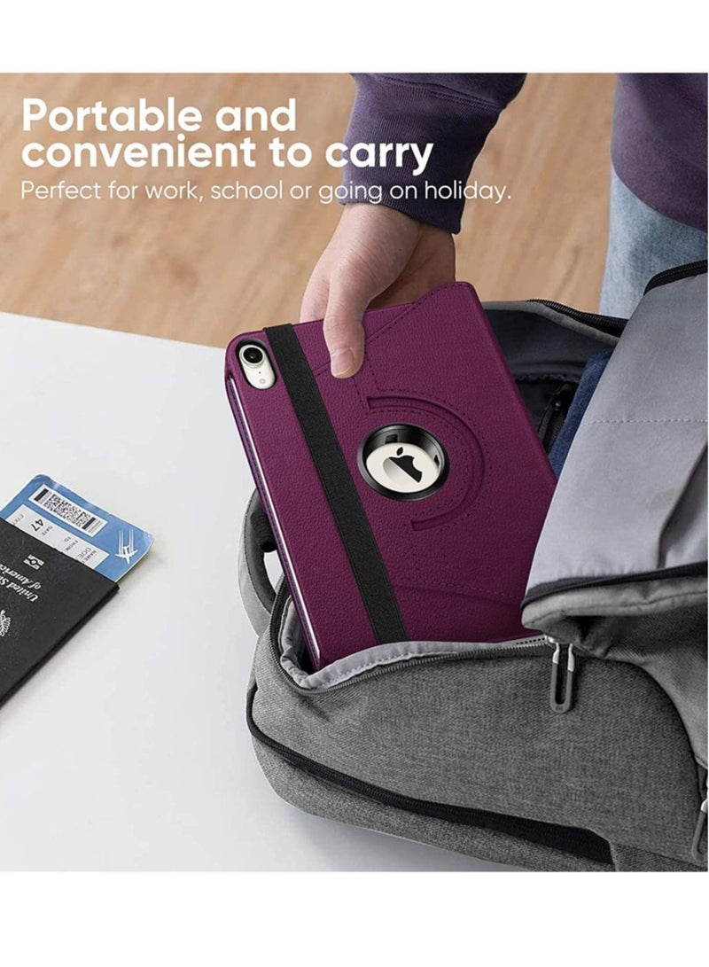 "360-Degree Rotating Case for iPad Mini 6 (8.3 Inch, 2021) - Protective Back Cover with Auto Wake/Sleep Feature (Purple)" - Image 3