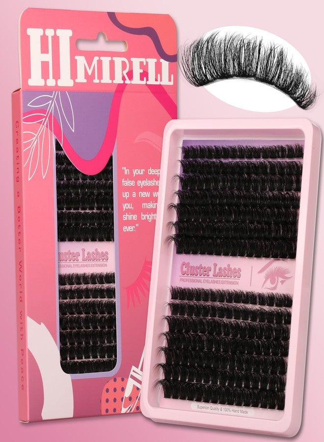 Himirell D Curl Lash Clusters Extensions 210 Pcs Individual Eye lash Clusters 150D Cluster Eyelash Lashes Wispy Clusters Lashes Makeup at Home - DIY Lash Extension Kit for Self Application (9-18MM) Mix - Image 1