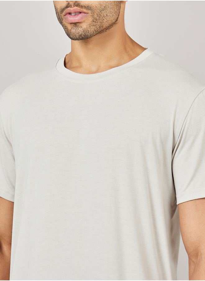 Styli - Cotton Stretch Crew Neck T-shirt and Short Set - Image 1