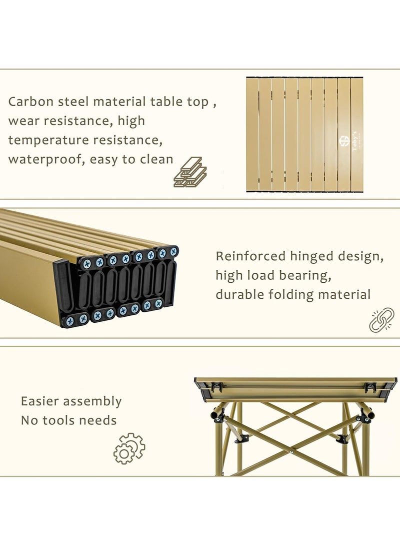 Toby's Tobyâ€™S Lightweight Foldable Aluminum Camping Table With Portable Retro Led Camping Light  Compact, Durable, Stylish Combo For Outdoor Adventures, Beach Trips, Hiking, Picnics, And Fishing - Image 3