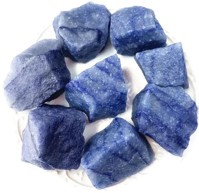 Zenkeeper 1 Lb Large Rough Blue Aventurine Stone Raw Crystal Stone Natural Blue Aventurine Crystal Stone Mineral Specimen Gemstone Healing Crystals and Stones