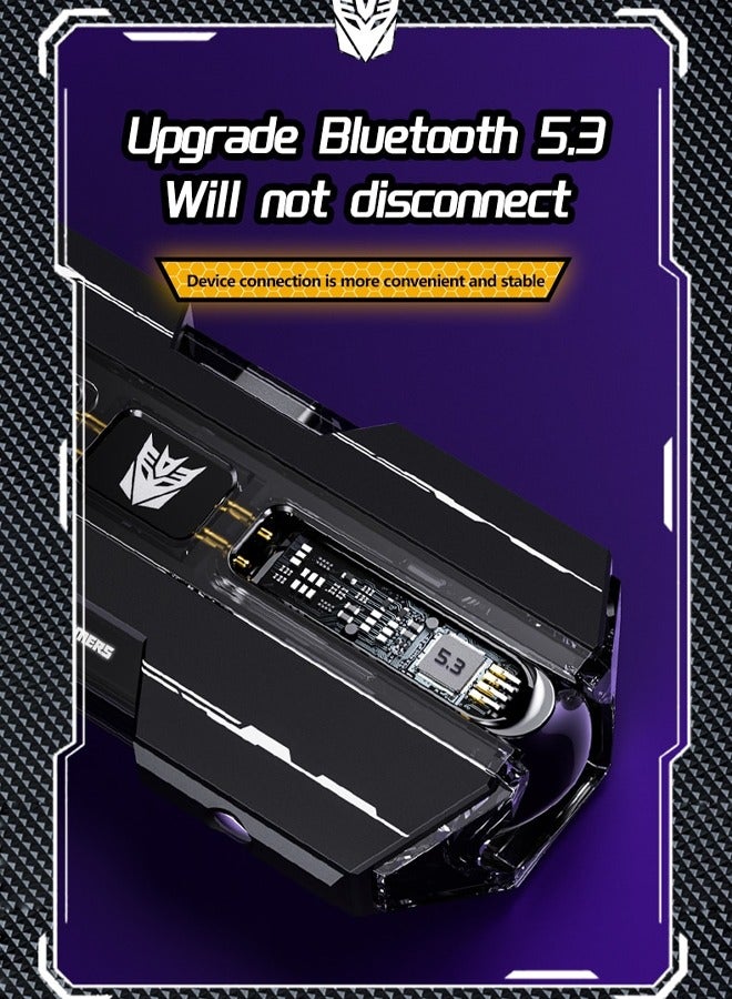 Transformers TF-T01 Wireless Bluetooth Earbuds Gaming Headphones Long Battery Life Headset Low Latency HIFI Stereo Sound with Music Noise Cancellation Calls Black - Image 4