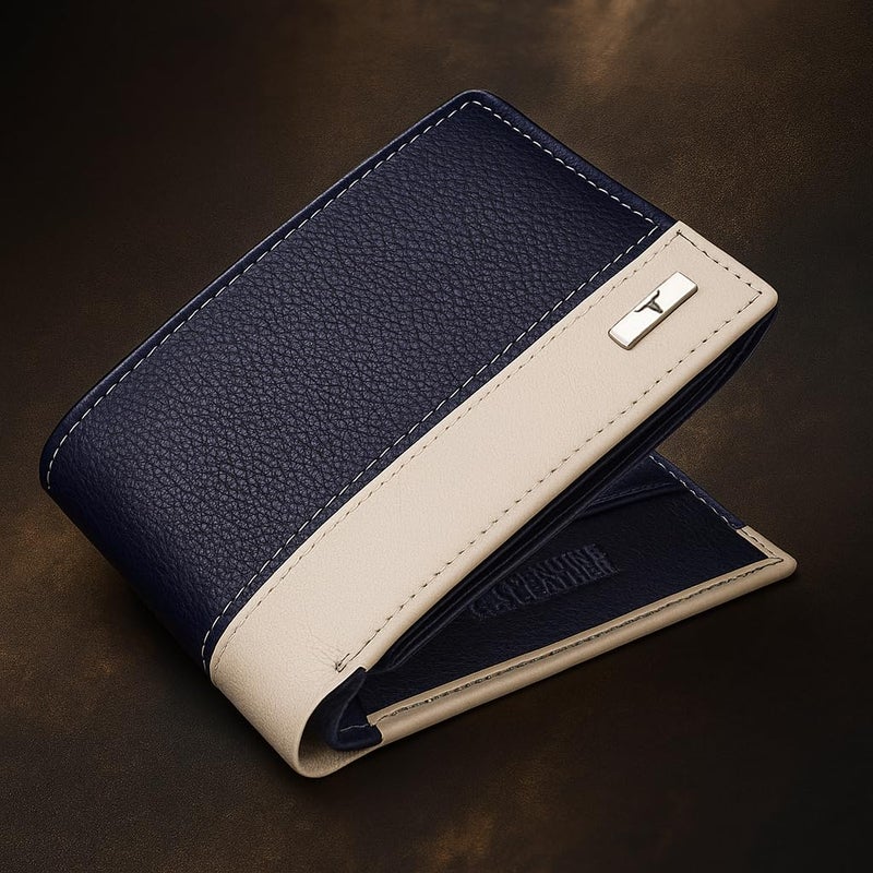 URBANFOREST محفظة جلدية للرجال باللون الأزرق/الرمل من سياتل - Image 5