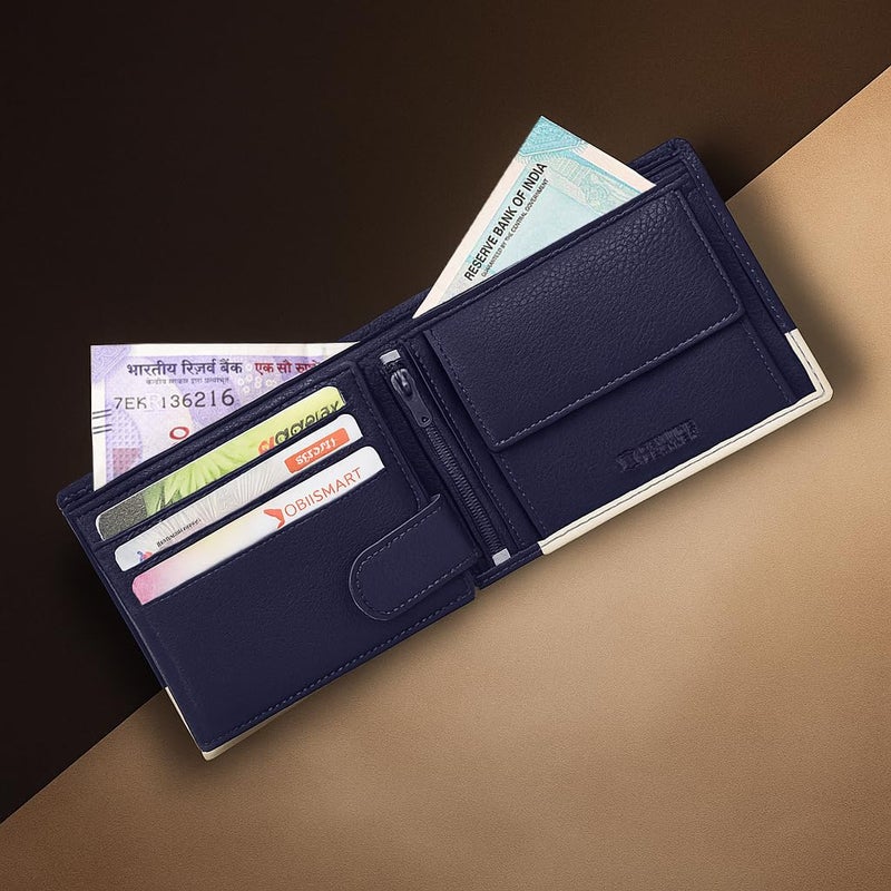 URBANFOREST محفظة جلدية للرجال باللون الأزرق/الرمل من سياتل - Image 3