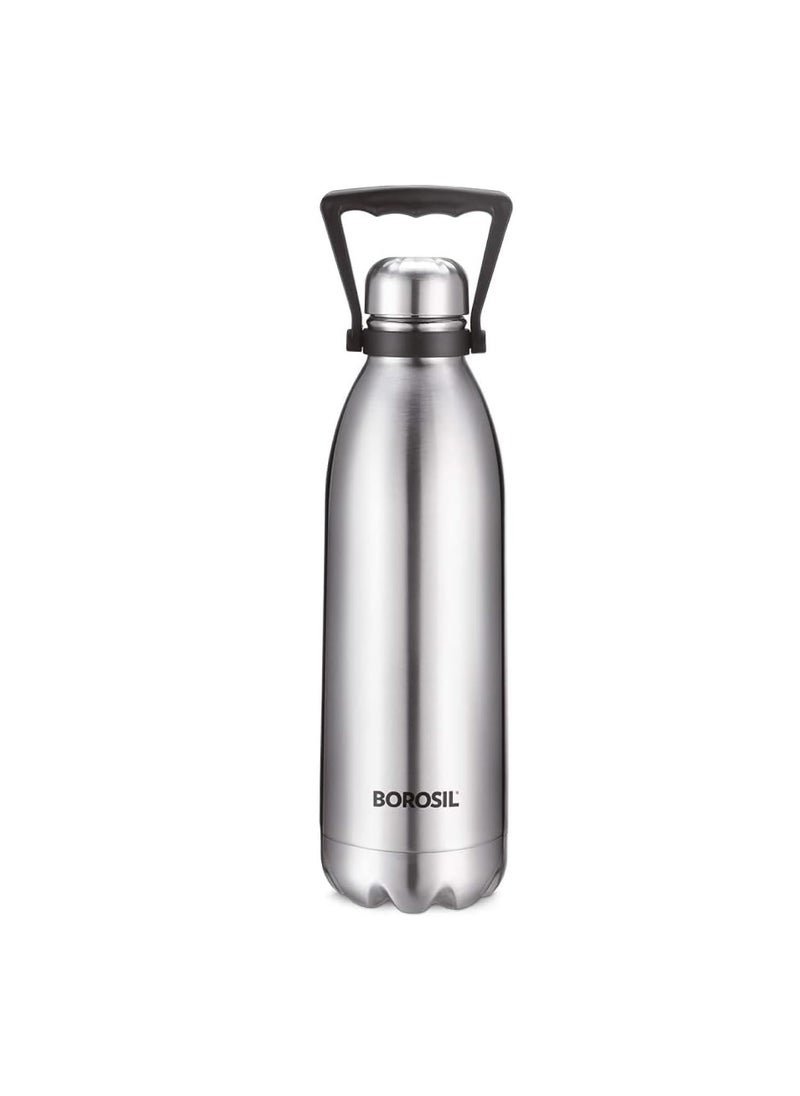 BOROSIL Borosil Hydra Bolt 1500 ml Stainless Steel Water Bottle | Double Wall Vacuum Insulated Flask | 24 Hours Hot and Cold | Bottle for Office, Gym, School  - Image 1