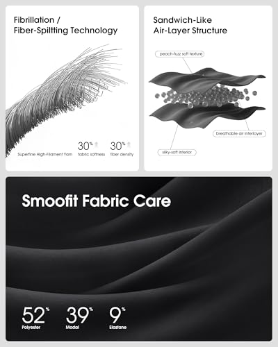 G4Free Black Wide Leg Pants for Women Sweatpants with Pockets High Waisted Yoga Dress Pants Drawcord Track Pants Travel Workout Pants (Black,M,27") - Image 2