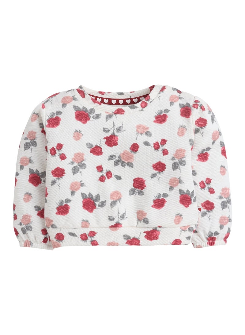 Dirkje Girls All-Over Floral Co-Ord Set – Sweatshirt, Jogger & Headband - Image 4
