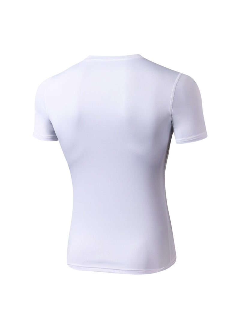 Loquat Men Quick Dry Breathable Elastic T-Shirt White  - Image 2
