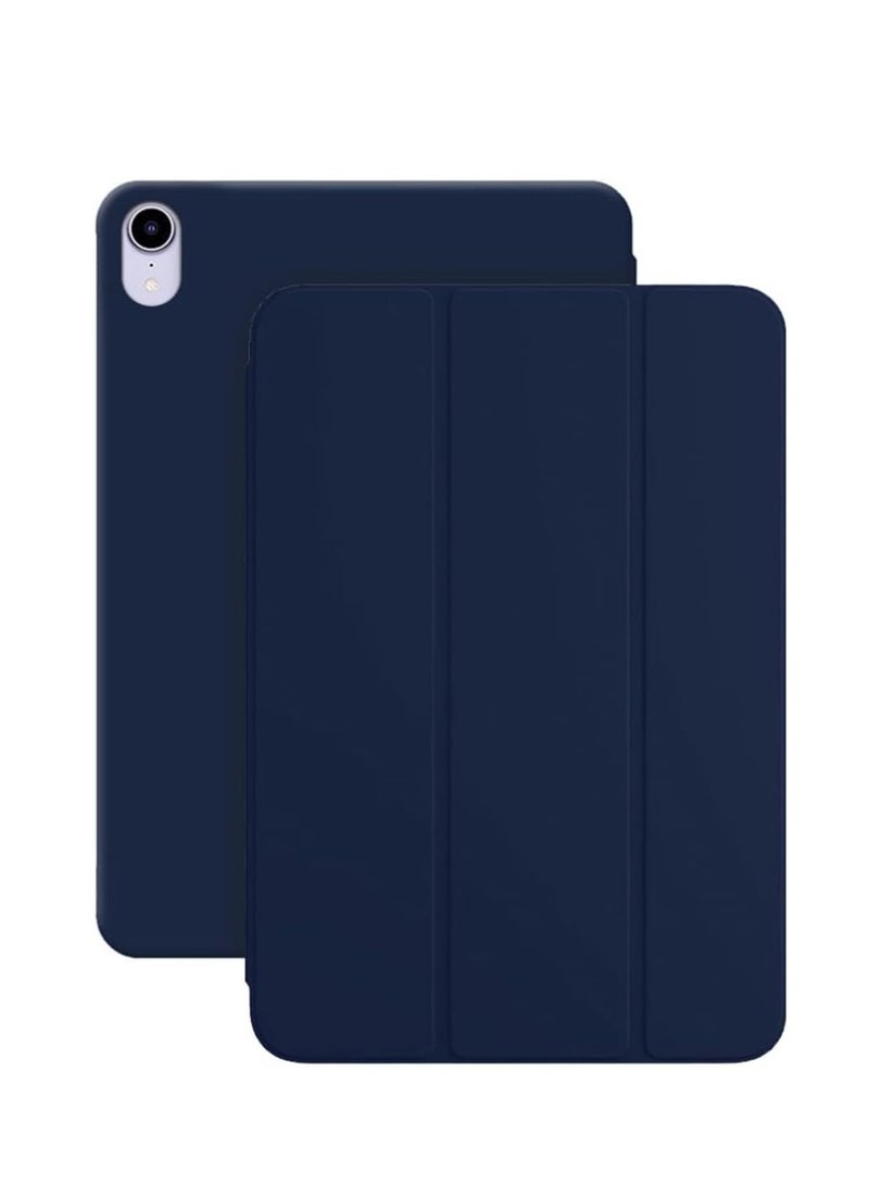 DUSALA for iPad mini 6 Case, Slim Stand Protective Leather Smart Cover Case (iPad mini 6 / iPad mini 2021, Blue) - Image 2