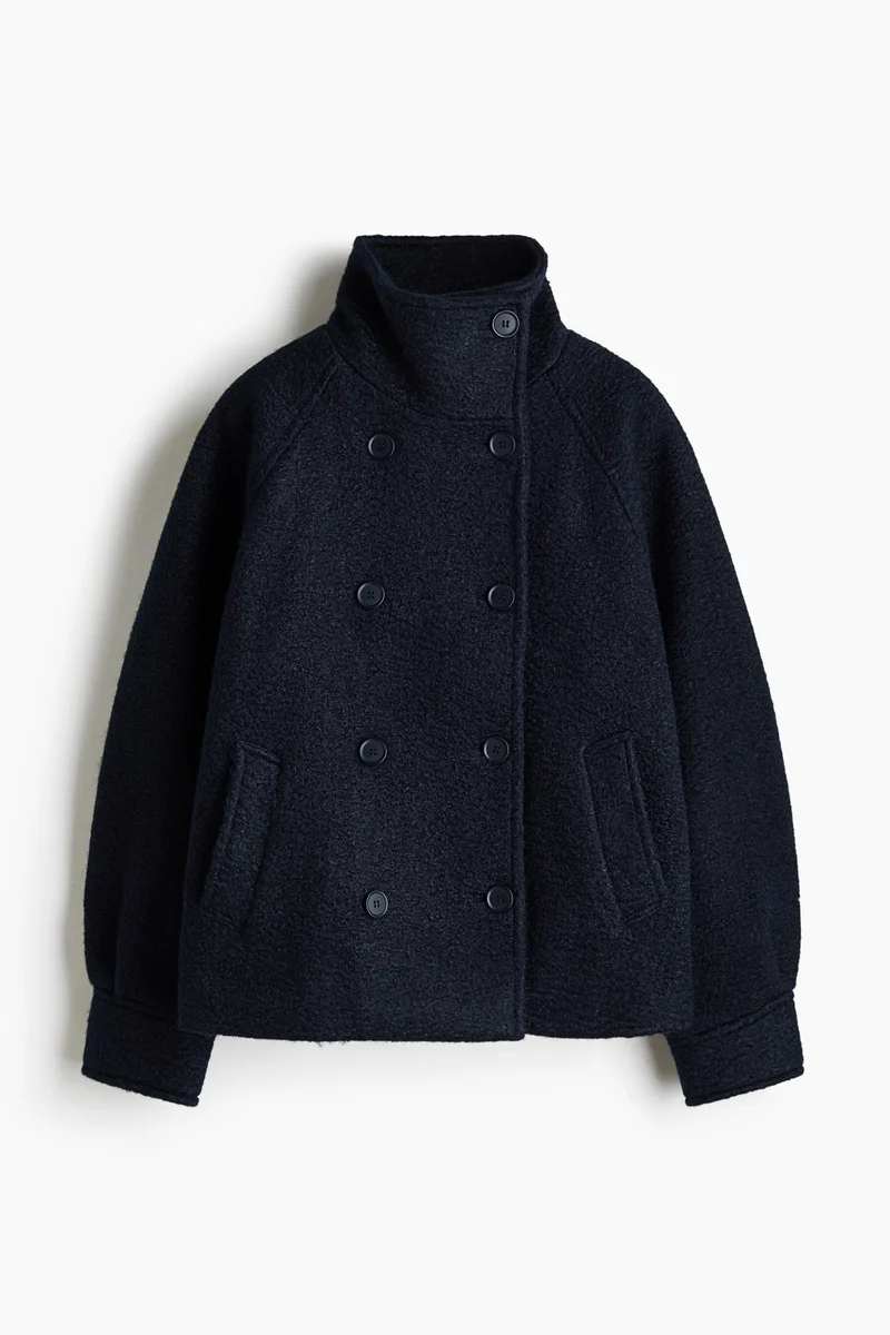H&M  Brushed funnel-collar jacket for Women | Best Price UAE