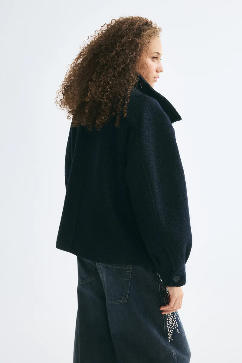 H&M  Brushed funnel-collar jacket for Women | Best Price UAE
