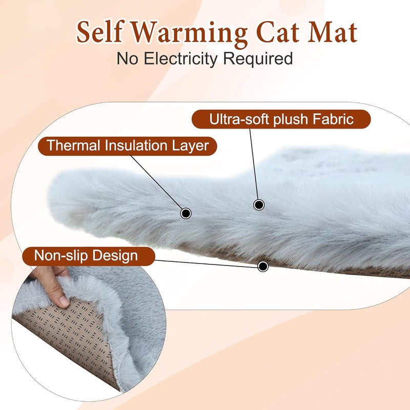 Deblue Cat House Outdoor with Cat Mat Large Weatherpoof Plastic Cats Houses with Escape Door Indoor Waterproof Feral/Pet Cat Shelter Outside for Multiple Cats (Grey) - Image 5