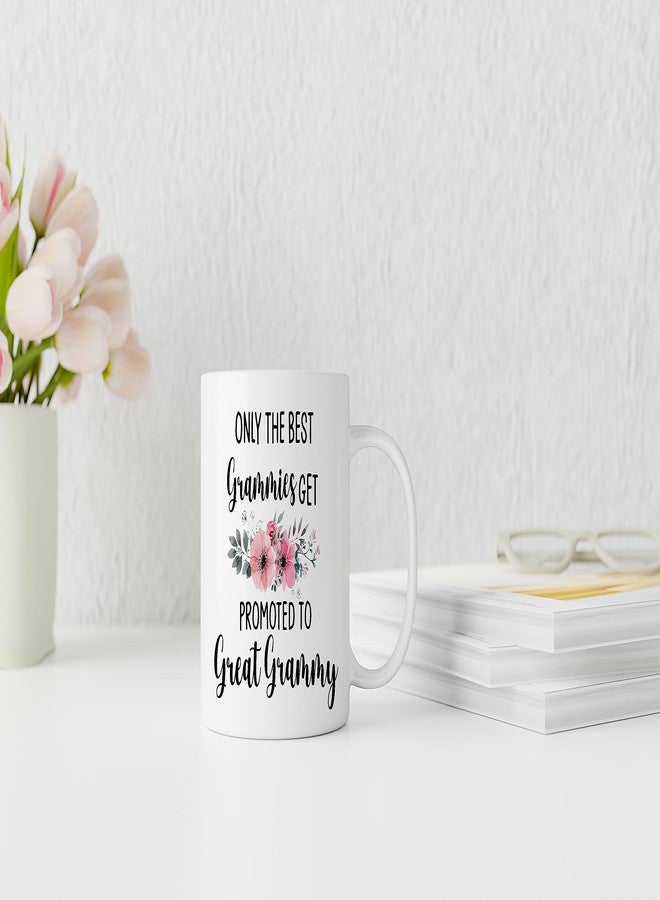 QASHWEY Grammy Coffee Mug, Grammy Gift, Grandma Mug, Grandma Gifts, Grandma Pregnancy Announcement, Tea Cup Gifts for Grandma Grammy, Promoted to Great Grammy Coffee Cups Ceramic 11oz - Image 3