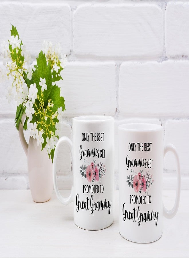 QASHWEY Grammy Coffee Mug, Grammy Gift, Grandma Mug, Grandma Gifts, Grandma Pregnancy Announcement, Tea Cup Gifts for Grandma Grammy, Promoted to Great Grammy Coffee Cups Ceramic 11oz - Image 5