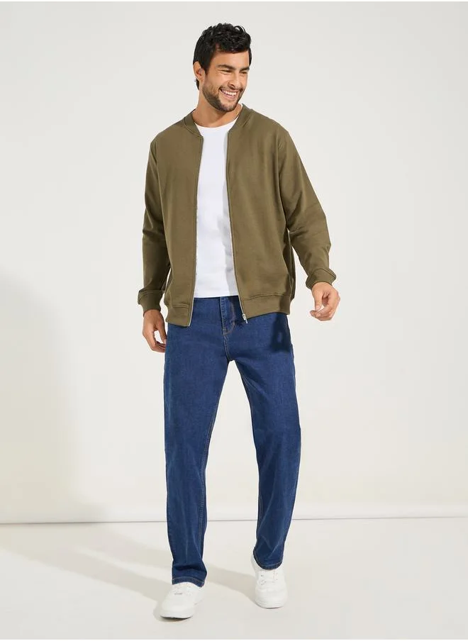 Styli Zip Through Relaxed Bomber Jacket