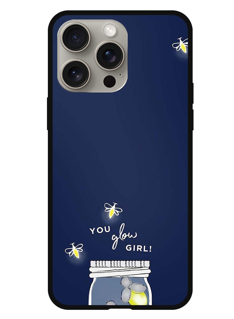 Theodor غطاء حماية مضاد للخدش وصادم لهاتف آيفون 15 برو ماكس أنت تتألقين يا فتاة - Image 1