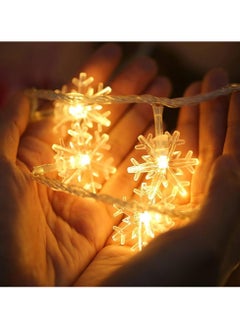 CMGTYYD Christmas Snowflake String Lights,6M 40 LED with 2 Modes Christmas Lights Christmas Tree Decoration Lights Christmas Tree String Light Xmas Tree Hanging Decorations for Holiday Xmas-Warm White  - Image 2