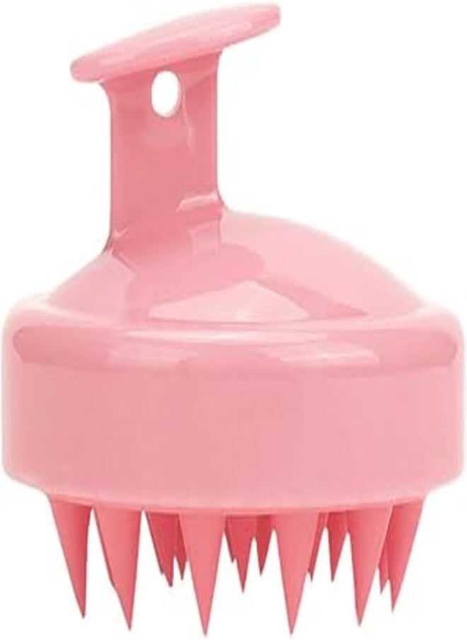 Lok - Hair Scalp Massager ，Shampoo Brush with Soft Silicone Head Massager，Scalp Care Brush，Massage Head In Shower For Stress To Relax Fit All Hair Types, Straight, Wavy, Curly (Pink) - Image 1