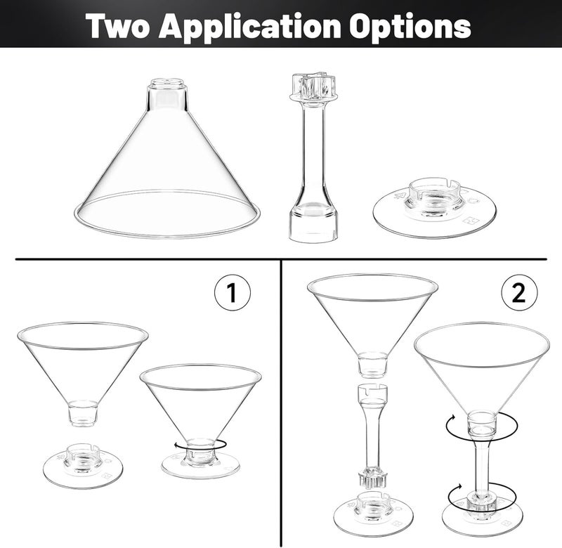Kucoele 40 Pack Mini Plastic Martini Glasses, 5oz Disposable Cocktail Glasses Tall Party Cups for Wine, Champagne, Margarita - Image 4