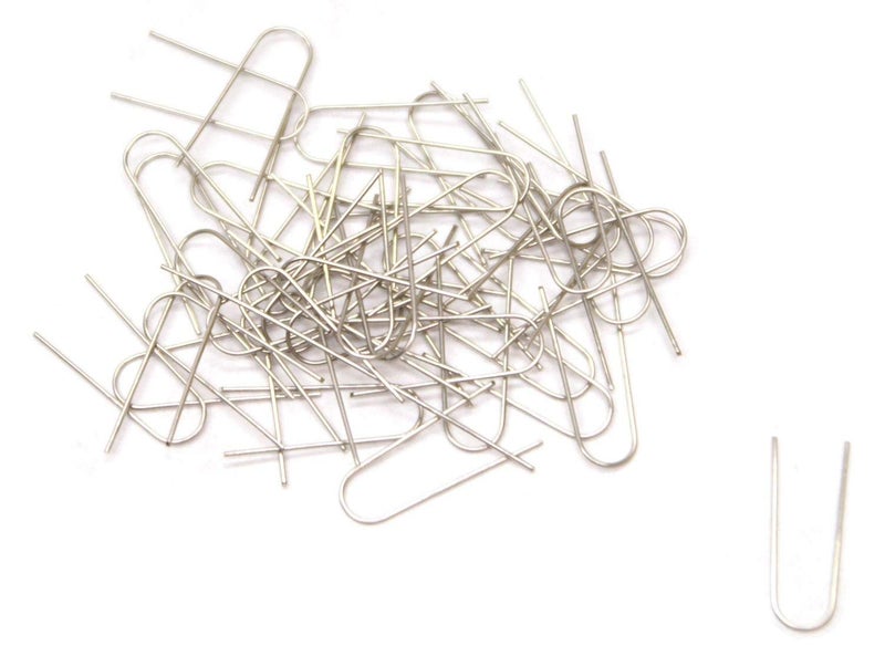 Creative Hobbies Fusible High Temperature Nichrome Wire Jump Rings Ornament Hanger U Hooks 50 Piece Pack