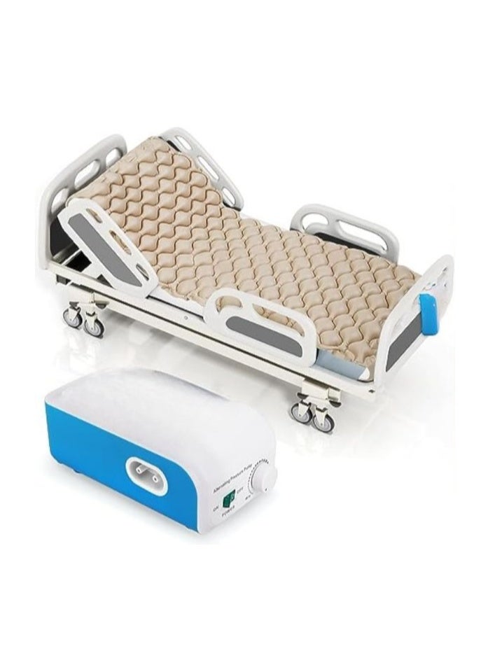 Alternating Pressure Air Mattress Topper with Quiet Electric Pump, Pressure Relief Mattress Overlay for Home and Healthcare Use - Image 1
